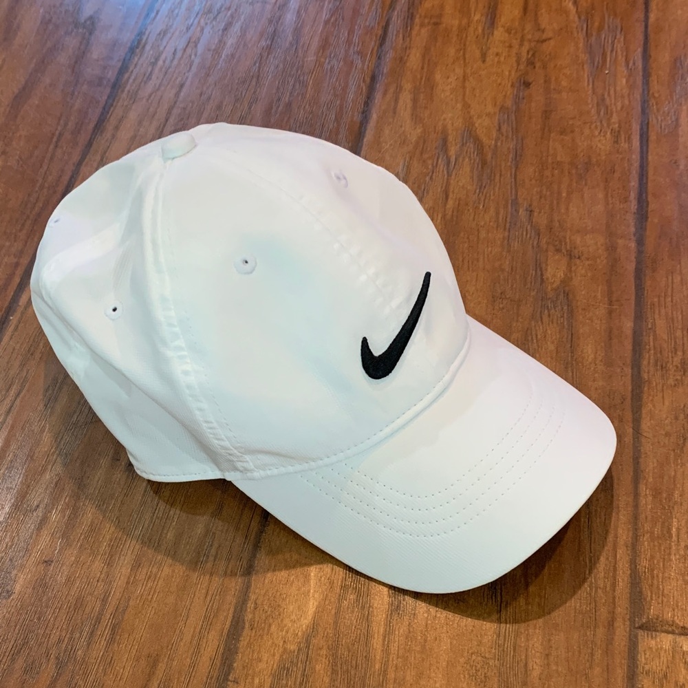 Nike White Cap with Black Logo